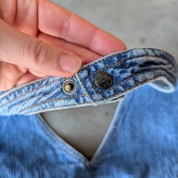 Vintage Y2K Harold's Blue Denim Halter Top size 10 - Picture 5 of 8